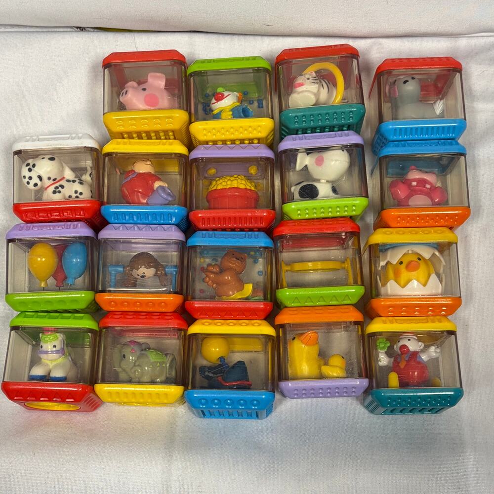 Fisherprice Peek a boo blocks Mixed lot Rare